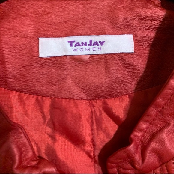 Tanjay Red Zipper Women’s Jacket Size 16-18 - Picture 7 of 12